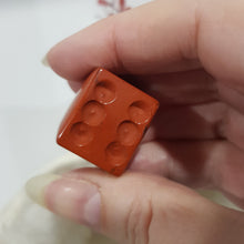 Load image into Gallery viewer, Die Dice Crystal Carving Red Jasper Stone 20mm 1 INCLUSIONS UNEVEN