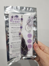 Load image into Gallery viewer, Sceptor-of-Insight-amethyst-crystal-energy-enhancer-hanger-ornament-sun catcher-moonlight-crystals-australia