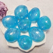 Load image into Gallery viewer, Titanium Aura Quartz Blue Crystal Tumble Stone 25mm - 30mm