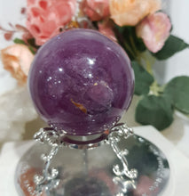 Load image into Gallery viewer, Purple-Fluorite-Crystal-Sphere-Carving-Stone-Moonlight-Crystals-Australia
