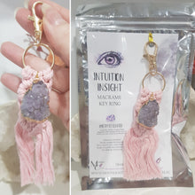 Load image into Gallery viewer, Keyring-Amethyst-Macrame-Key-Ring-Stone-Crystal-Moonlight-Crystals-Australia