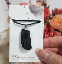 Load image into Gallery viewer, Black-Tourmaline-Crystal-Stone-Pendant-Necklace-Moonlight-Crystals-Australia