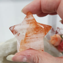 Load image into Gallery viewer, Fire Quartz Star Crystal Carving