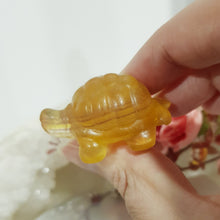 Load image into Gallery viewer, Turtle Fluorite Crystal Carving Stone 40mm 16