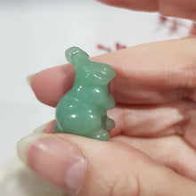 Load image into Gallery viewer, Mini Aventurine Bunny Rabbit Crystal Carving 25mm 3