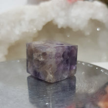 Load image into Gallery viewer, Die Dice Crystal Carving Amethyst Stone 20mm 2 INCLUSIONS UNEVEN