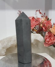 Load image into Gallery viewer, Shungite Crystal Point Tower Stone 87mm 3