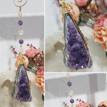 Load image into Gallery viewer, The-Seer-Amulet-Crystal-Energy-Enhancer-Hanger-Suncatcher-Ornament- Amethyst-Stone-Moonlight-Crystals-Australia