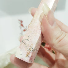Load image into Gallery viewer, rhodochrosite-crystal-tower-stone-point-inclusions