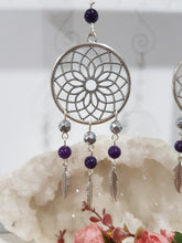Load image into Gallery viewer, The-Dream-Catcher-of-Insight-and-Protection-Amethyst-Crystal-Energy-Enhancer-Suncatcher-Ornament-Hanger-Amethyst-Gemstone-Healing-Moonlight-Crystals-Australia