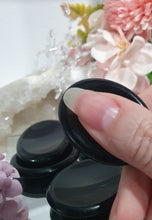 Load image into Gallery viewer, Worry Stone" Black Obsidian Crystal Carving Stone.
INSPIRES PROTECTION AND BALANCE