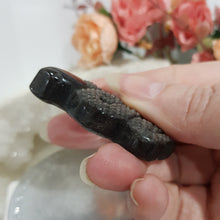 Load image into Gallery viewer, Snake Black Obsidian Animal Crystal Carving Stone 50mm 2