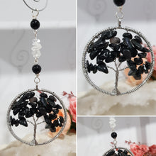 Load image into Gallery viewer, Tree-of-Life-crystal-energy-enhancer-Black-Obsidian-stone-suncatcher-