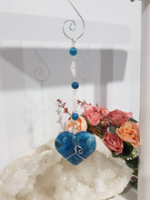 Load image into Gallery viewer, Manifest-your-love-apatite-crystal-energy-enhancer-amethyst-stone-suncatcher-ornament-hanger