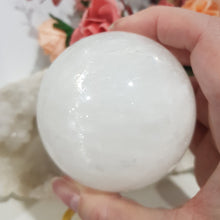 Load image into Gallery viewer, Quartz Sphere Crystal Carving on gold stand 75mm 16 STUNNING LARGE