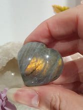 Load image into Gallery viewer, Heart Car Clip Labradorite Crystal Carving Stone
Inspires Inner Strength and Spiritual Growth
Lovely Heart labradorite Crystal Car Clip. Decorative Clip for Car Vent.