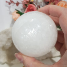 Load image into Gallery viewer, Quartz Sphere Crystal Carving on gold stand 75mm 16 STUNNING LARGE