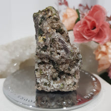 Load image into Gallery viewer, Epidote Crystal Specimen Stone 65mm 3 LOVELY LITTLE CRYSTALS