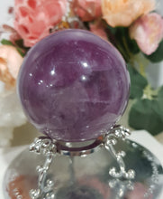 Load image into Gallery viewer, Purple-Fluorite-Crystal-Sphere-Carving-Stone-Moonlight-Crystals-Australia