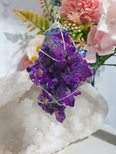 Load image into Gallery viewer, ENCHANTED AURA - Handcrafted Titanium Aura Quartz Crystal Energy Enhancer© / Hanger / Ornament / Suncatchers
EMPOWERMENT | PROTECTION | MAGICK
Gorgeous handcrafted Titanium Aura Quartz crystal beaded with Rainbow Hematite and Hematite. Wire wrapped in silver
Genuine Crystals. no plastic or glass. Ensuring energy flow throughout the enhancer.