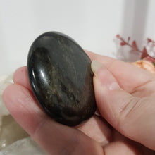 Load image into Gallery viewer, golden obsidian crystal palm stone