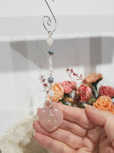 Load image into Gallery viewer, SANCTUARY OF LOVE - SECURITY | LOVE | HARMONY - Rose Quartz Heart silver Crystal Energy Enhancer© / Hanger / Ornament / Sun Catcher 170mm