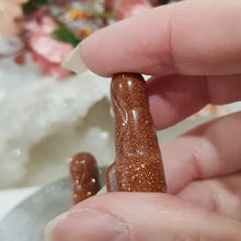 Load image into Gallery viewer, Peen-Crystal-Carving-Goldstone-Peen-Doodle-Crystal-Carvings-Australia-Moonlight-Crystals-Australia