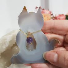 Load image into Gallery viewer, Cat-Agate-Crystal-Carving-Amethyst=Collar-Stone-Moonlight-Crystals-Australia