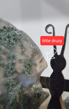 Load image into Gallery viewer, Moss Agate Butterfly Wings Crystal Carving Stone on Stand.
INSPRIES GROUNDING AND CONNECTION TO EARTH
Beautiful Moss Agate Stone Butterfly Wings Crystal Carving Stone on stand. Such lovely patterns.