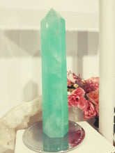Load image into Gallery viewer, Fluorite Green Crystal Tower Stone 180mm LARGE 1 STUNNING BUT A TAD WOBBLY