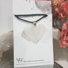 Load image into Gallery viewer, Quartz-Heart-Crystal-Cluster-Stone-Pendant-Necklace-Moonlight-Crystals-Australia