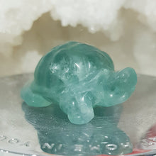 Load image into Gallery viewer, Turtle Fluorite Crystal Carving Stone 40mm 15