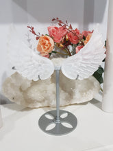 Load image into Gallery viewer, Angel Wings on Stand Selenite Crystal Carving Stone 180mm 1 GORGEOUS