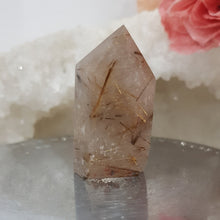 Load image into Gallery viewer, Golden Rutile in Quartz Crystal Point Stone 40mm 3 STUNNING!