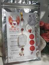 Load image into Gallery viewer, Fire-and-Ice-Druzy-Quartz-Crystal-Energy-Enhancer-Stone-Quartz-Hanger-Suncatcher-Ornament