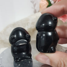 Load image into Gallery viewer, PEEN / DOODLE Black Obsidian Crystal Carving Gemstone 40mm