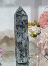 Load image into Gallery viewer, Lavakite Crystal Point Tower Stone.
INSPIRES PROTECTION AND GROUNDING
Lovely Lavakite point tower.