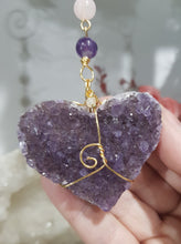 Load image into Gallery viewer, Soul-Connector-Attractor-Crystal-Energy-Enhancer-Amethyst-Stone-Suncatcher-Hanger-Ornament-Moonlight-