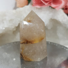 Load image into Gallery viewer, Golden Rutile in Quartz Crystal Point Stone 45mm 4 STUNNING!