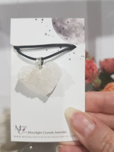Load image into Gallery viewer, Quartz-Heart-Crystal-Cluster-Stone-Pendant-Necklace-Moonlight-Crystals-Australia