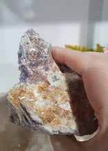 Load image into Gallery viewer, Lepidolite Raw Specimen Crystal Stone .
STONE OF TRANSITION
Beautiful Lepidolite raw crystal specimen stone. this is stunning. crystals embedded in stone so so lovely.