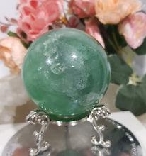 Load image into Gallery viewer, Green-Fluorite-Crystal-Sphere-Carving-Stone-Moonlight-Crystals-Australia