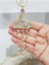 Load image into Gallery viewer, Every-Cloud-Has-A-Silver-Lining-Fluorite-Crystal_Energy-Enhancer-Hanger-Ornament-Suncatcher-Moonlight-Crystals-Australia-Fully-Constructed-Crystal-Energy-Enhancers-Suncatchers-Melbourne-australia