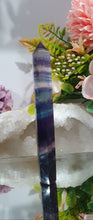 Load image into Gallery viewer, Fluorite WAND tower point Crystal Carving Stone
Inspires stability and grounding
Beautiful Fluorite Wand /Tower. Colours are just lovely