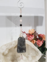 Load image into Gallery viewer, Midnight-Sparkle-Crystal-Energy-Enhancer-Suncatcher-Ornament-Hanger-Black-Sphalerite-stone-Moonlight-Crystals-Australia