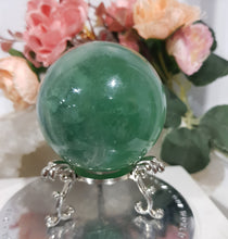 Load image into Gallery viewer, Green-Fluorite-Crystal-Sphere-Carving-Stone-Moonlight-Crystals-Australia