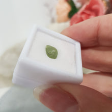 Load image into Gallery viewer, Peridot Crystal Gemstone Small Roughs / Specimen in display case 6mm / .60 carat (approx) 2 SUPER AFFORDABLE!