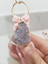Load image into Gallery viewer, Keyring-Amethyst-Macrame-Key-Ring-Stone-Crystal-Moonlight-Crystals-Australia