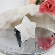 Load image into Gallery viewer, STAR Car Clip QUARTZ Crystal Carving Stone 30mm
