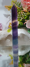Load image into Gallery viewer, Fluorite WAND tower point Crystal Carving Stone
Inspires stability and grounding
Beautiful Fluorite Wand /Tower. Colours are just lovely
